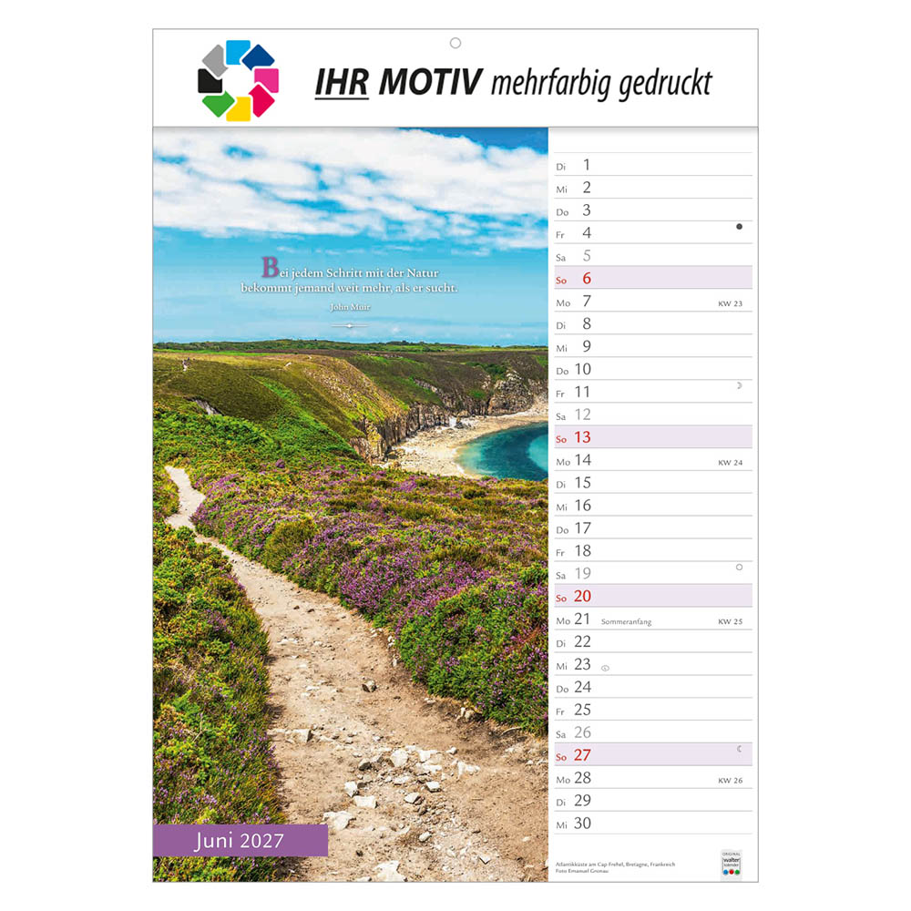 Bildkalender Wege mit Weitblick, Ausgabe 2027 Monat Juni