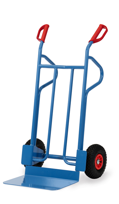 Vorschau: Fetra Sackkarre Lufträder 260 x 85 mm bis 350 kg Höhe 1200 mm breite Schaufel