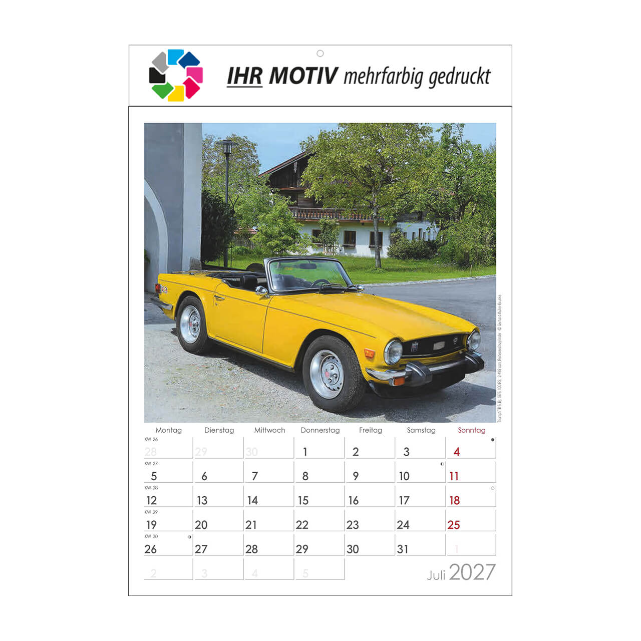 Bildkalender Oldtimer, Ausgabe 2027 Monat Juli