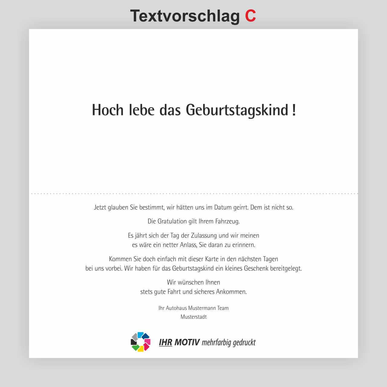 Vorschau: Geburtstags-Klappkarte, Motiv Autopyramide