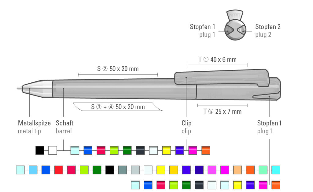 Vorschau: CRYS transparent SI Drehkugelschreiber