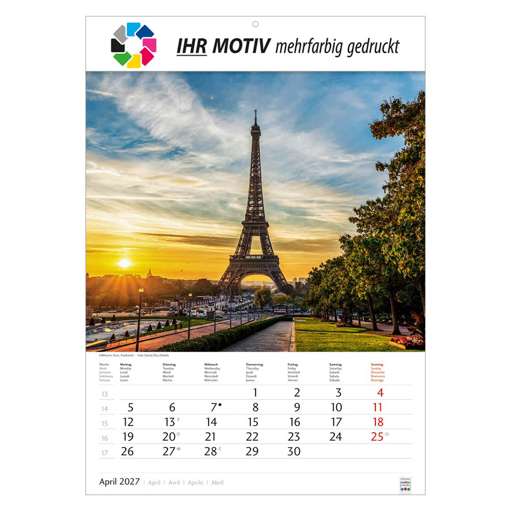 Bildkalender Metropolen, Ausgabe 2027 Monat April