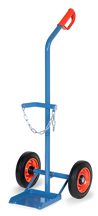 Vorschau: Fetra Stahlflaschenkarre Vollgummiräder 250 x 60 mm für 1 Stahlflasche bis 50 Liter