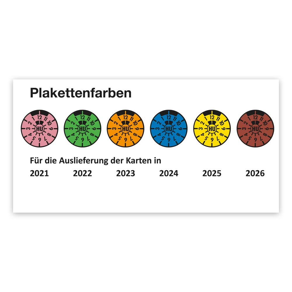 Vorschau: Maxi-Postkarte HU/AU-Erinnerung, Motiv Plakettentausch
