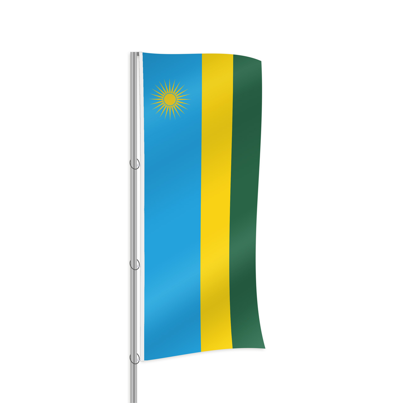 Ruanda Fahne im Hochformat kaufen