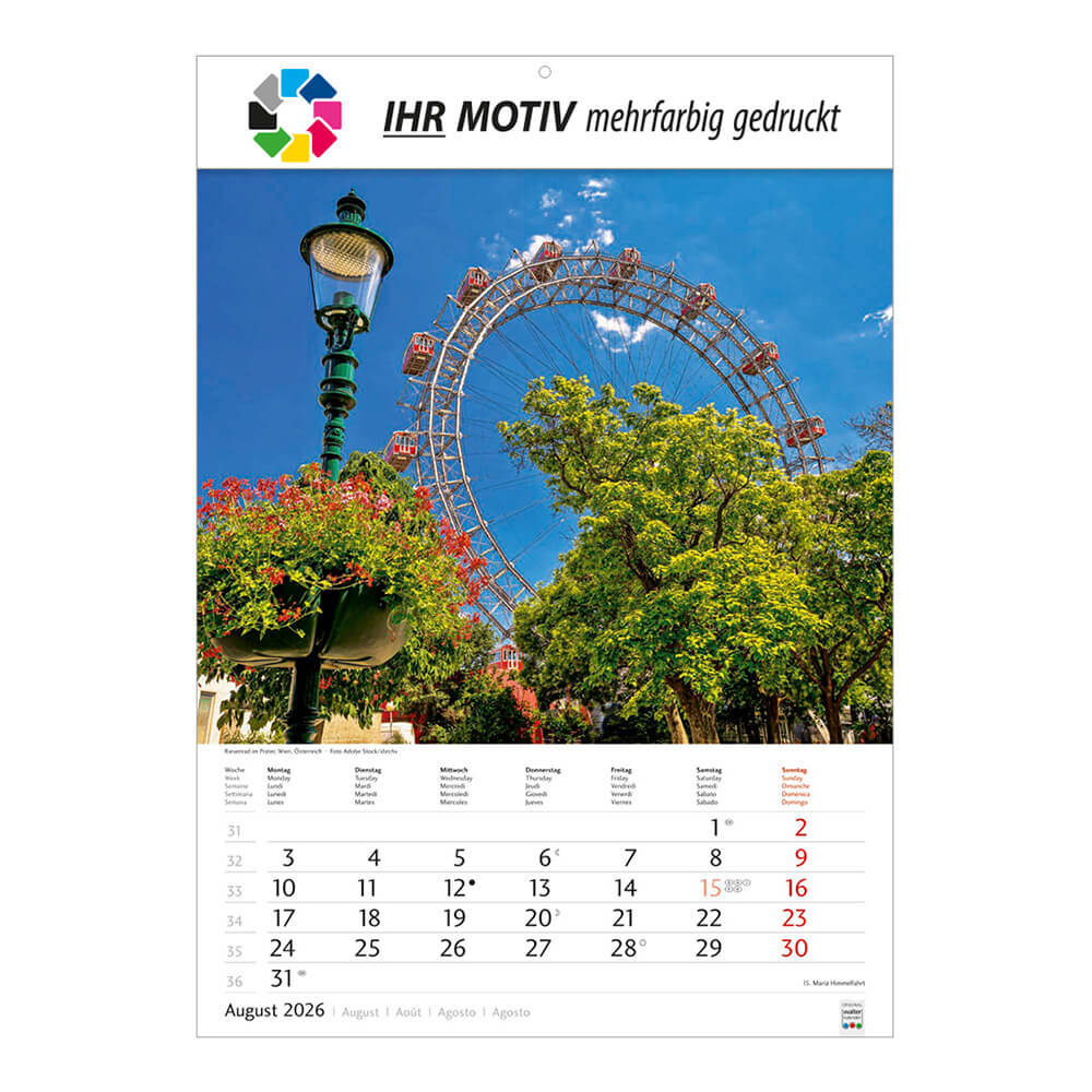 Bildkalender Metropolen Monat August