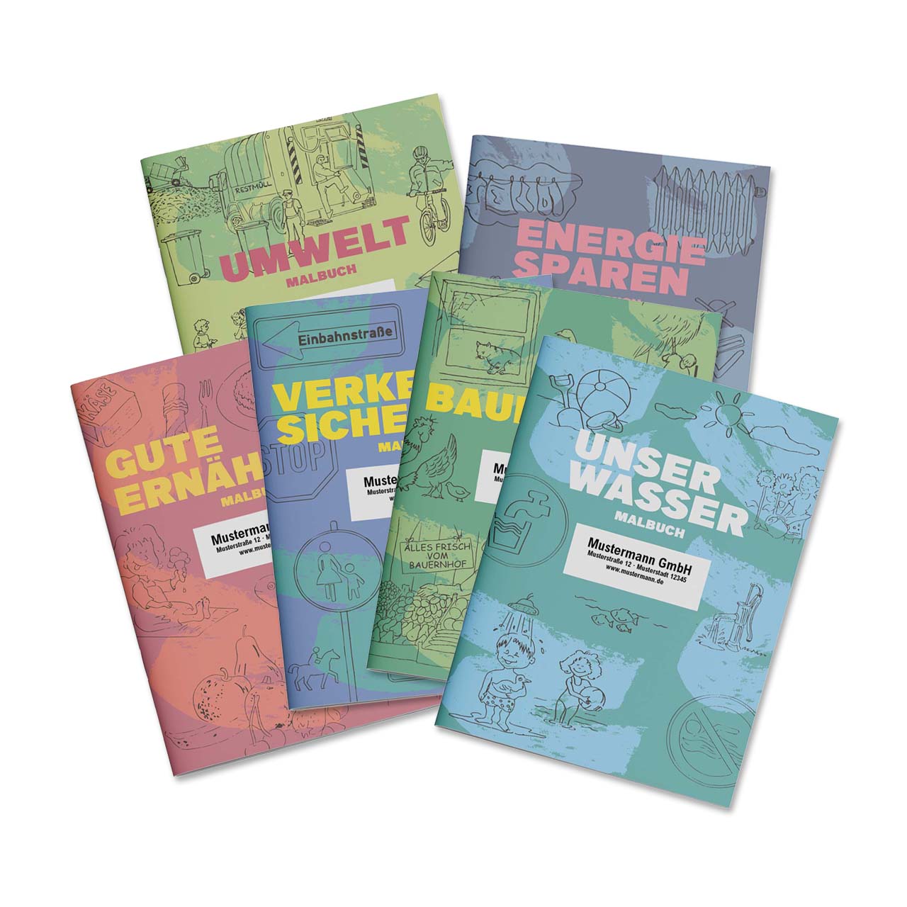 Vorschau: Malbuch für Kinder in DIN A4 mit versch. Themen als Werbegeschenk