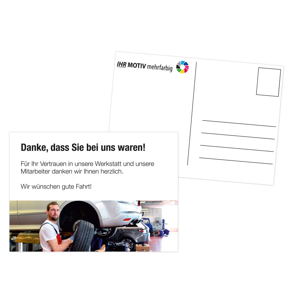 Postkarte DIN A6 Werkstattbesuch