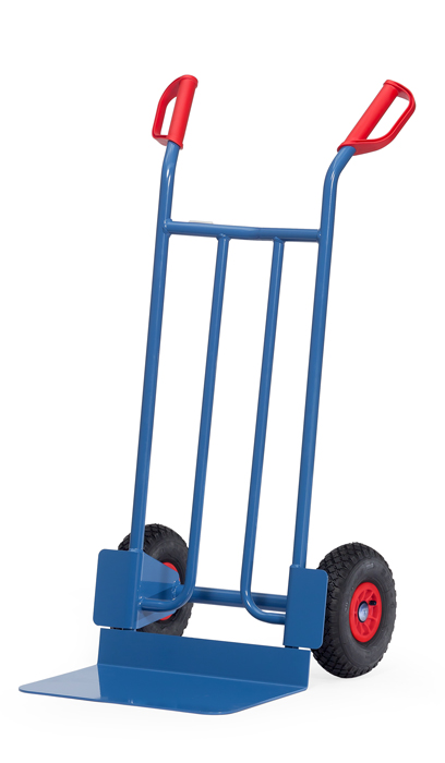 Vorschau: Fetra Sackkarre Lufträder 260 x 85 mm bis 250 kg Höhe 1150 mm breite Schaufel