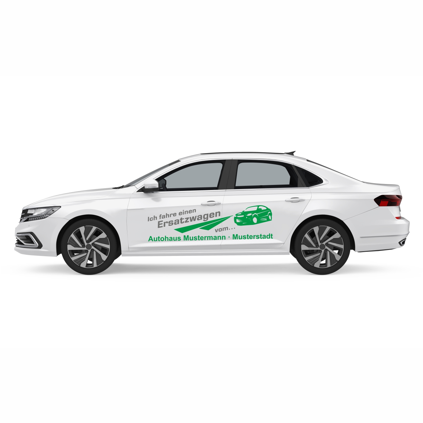 Vorschau: Autoaufkleber Autobeschriftung Ersatzwagen, Design 2