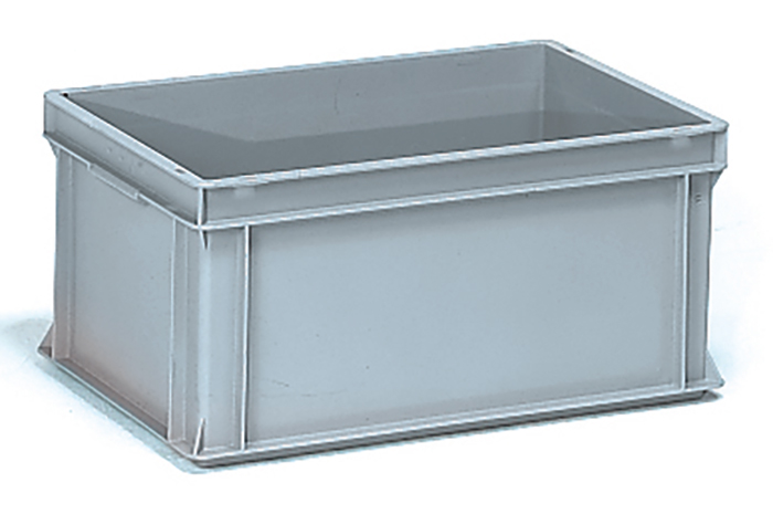 Vorschau: Fetra Kunststoffkasten 600 x 400 x 280 mm grau, 2 Muschelgriffe