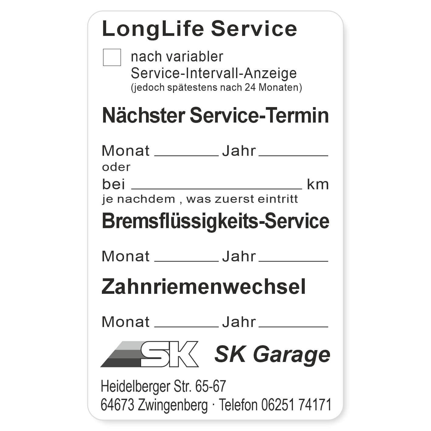 Long Life Service Beispiel 4