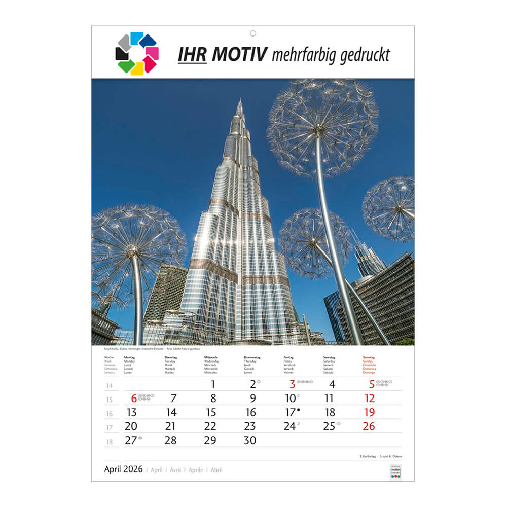 Bildkalender Metropolen Monat April