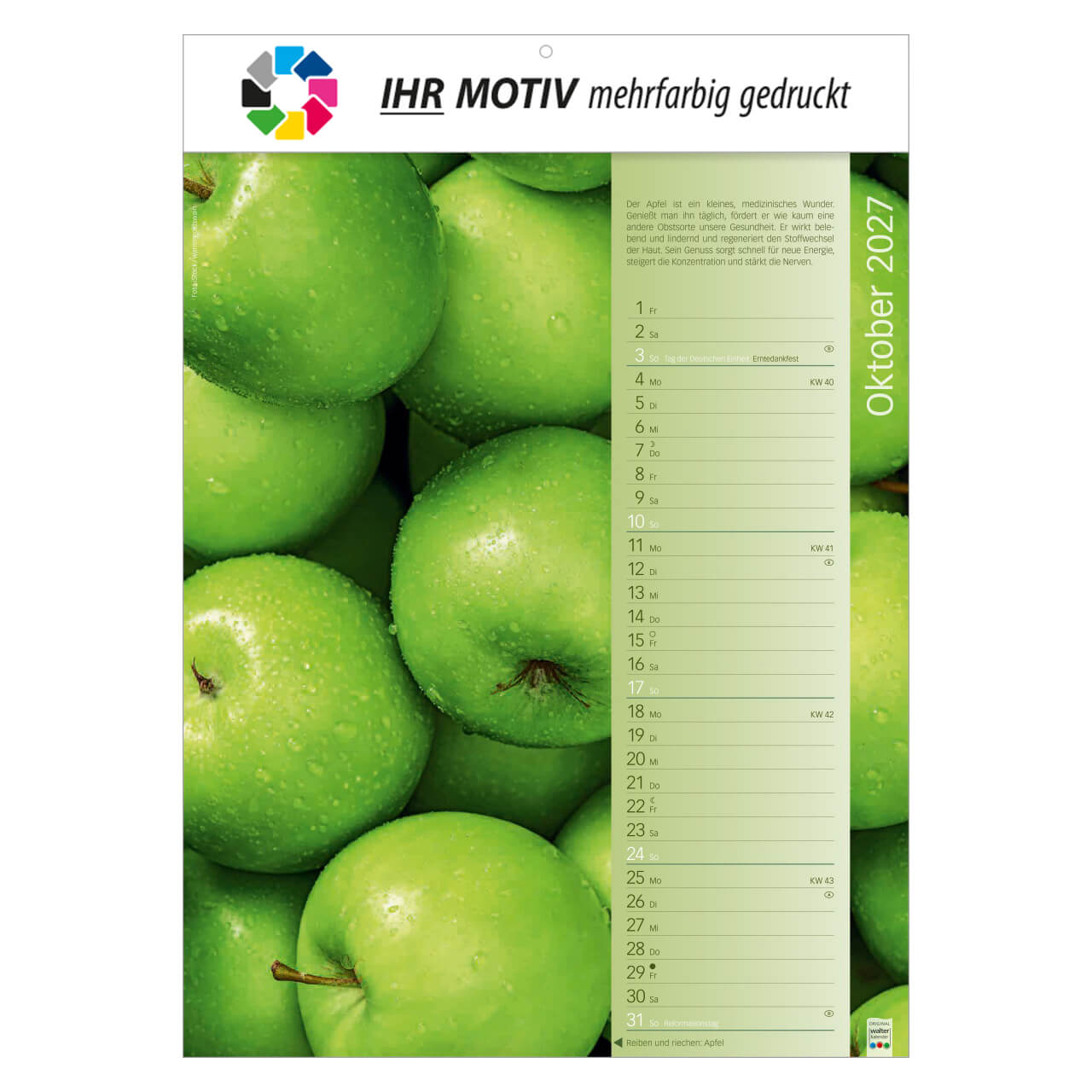 Bildkalender Erlebniswelt der Düfte, Ausgabe 2027 Monat Oktober