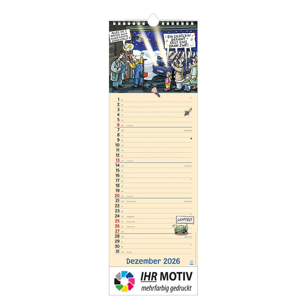 Werkstattkalender Monat Dezember