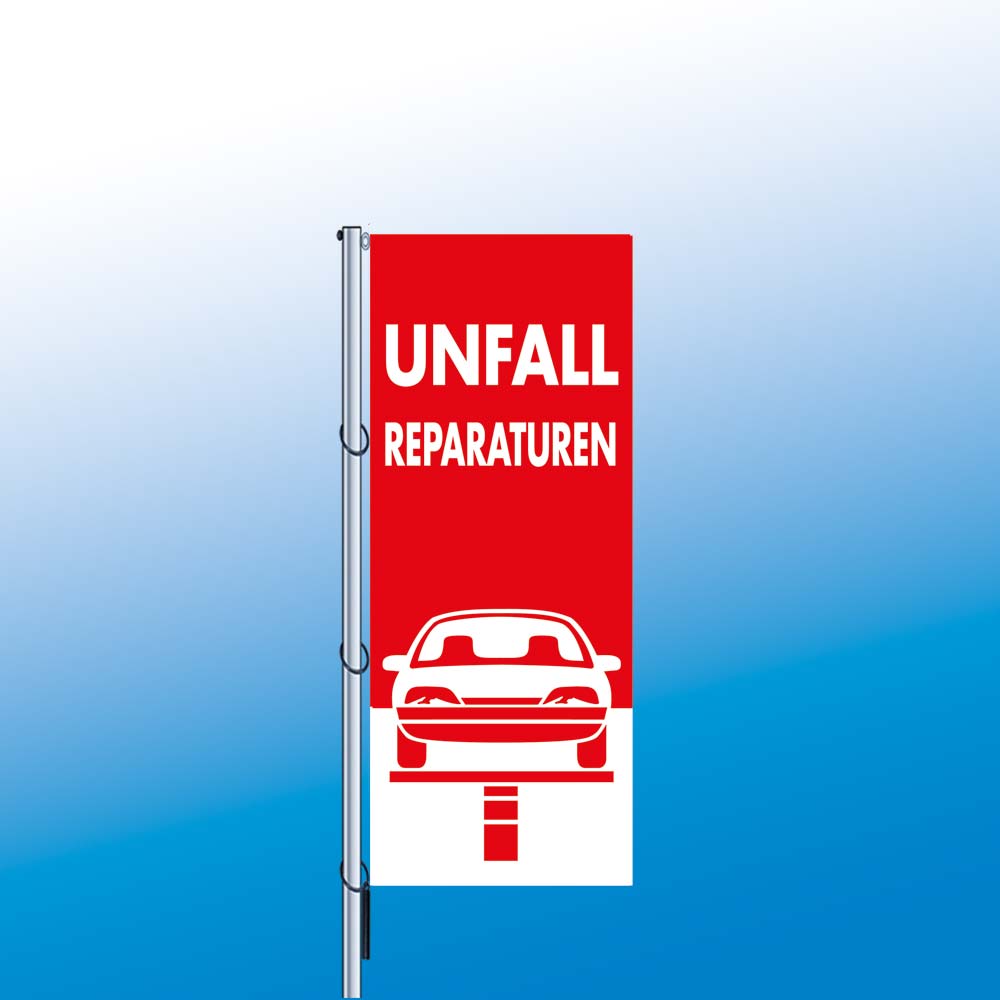 Vorschau: Fahnen 120 x 300 cm, rot