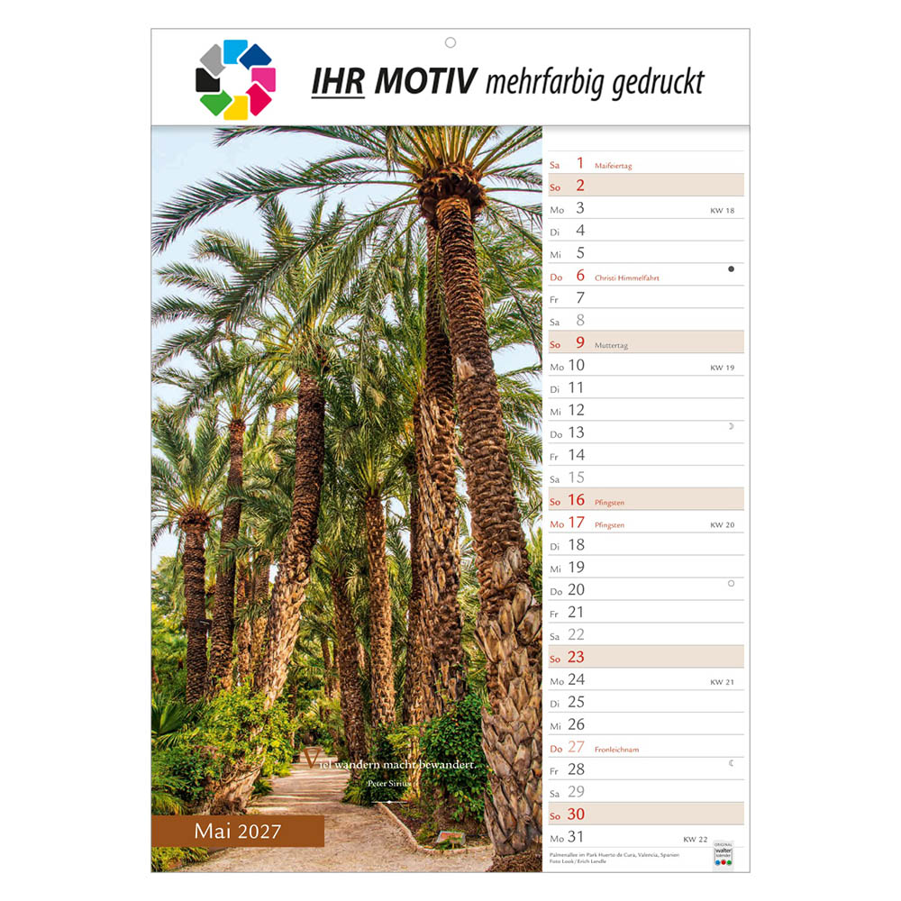 Bildkalender Wege mit Weitblick, Ausgabe 2027 Monat Mai