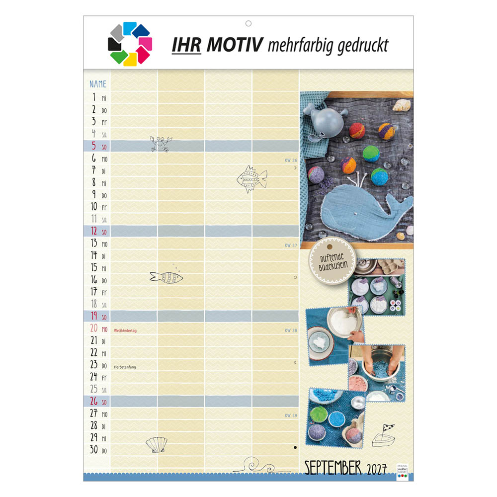 Bildkalender Selbstgemacht, Ausgabe 2027 Monat September