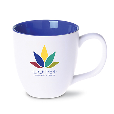 Americano Pure Tasse aus Keramik weiß/reflexblau
