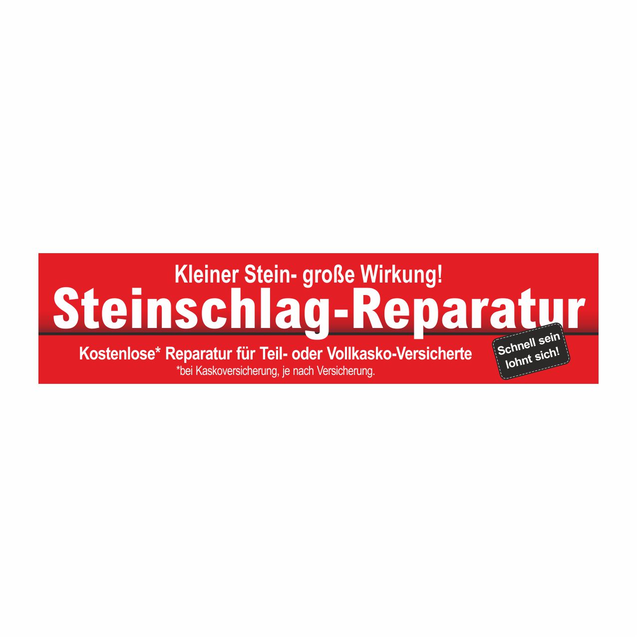 Vorschau: Werbebanner Steinschlag-Reparatur, 300 x 70 cm