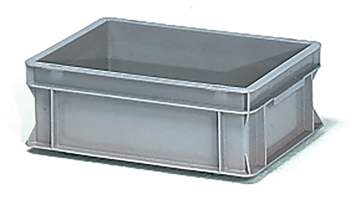 Vorschau: Fetra Kunststoffkasten 400 x 300 x 145 mm grau, 2 Muschelgriffe