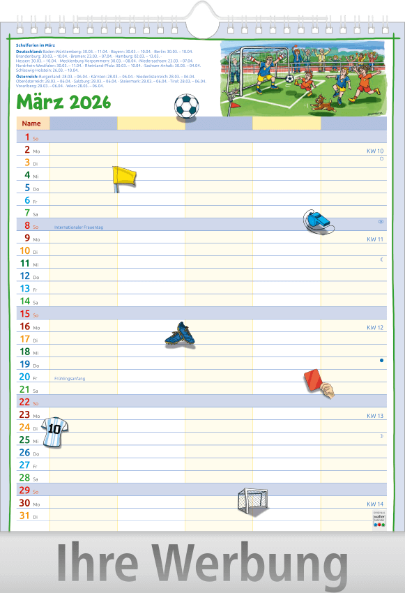 Vorschau: Bildkalender Familienplaner mit Wire-O Bindung, Ausgabe 2027