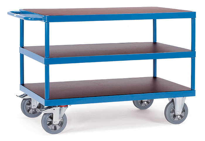 Fetra Tischwagen Ladefläche 1000 x 700 mm 3 Böden Holz