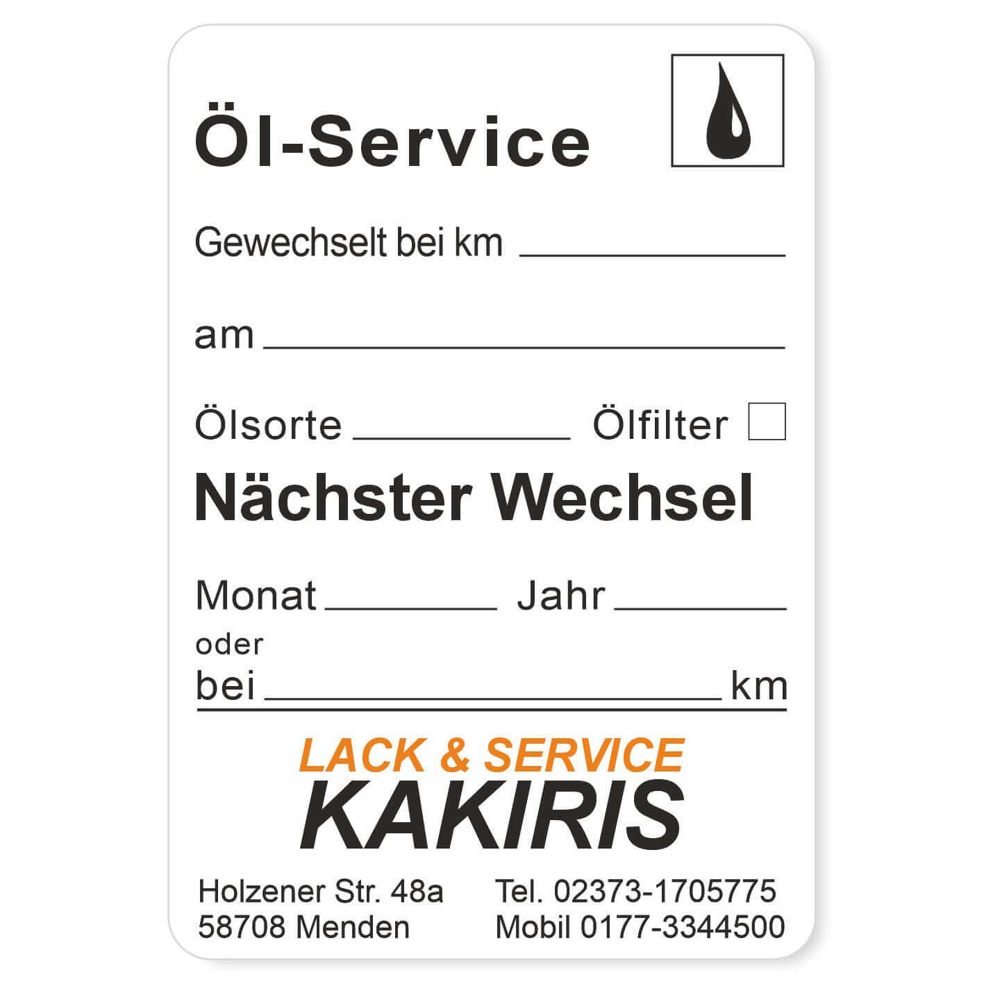 Öl-Service Beispiel 1