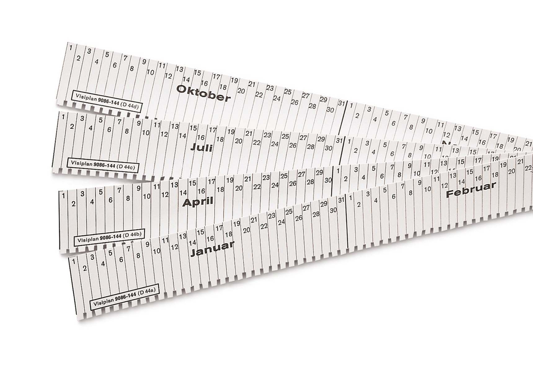 Terminstreifen für Einstecktafel weiß