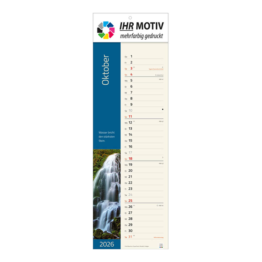 Streifenkalender Augenblicke Monat Oktober