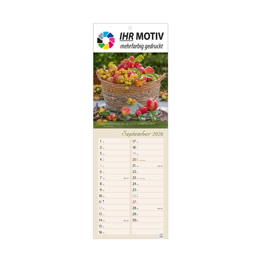 Streifenkalender Landleben Monat September