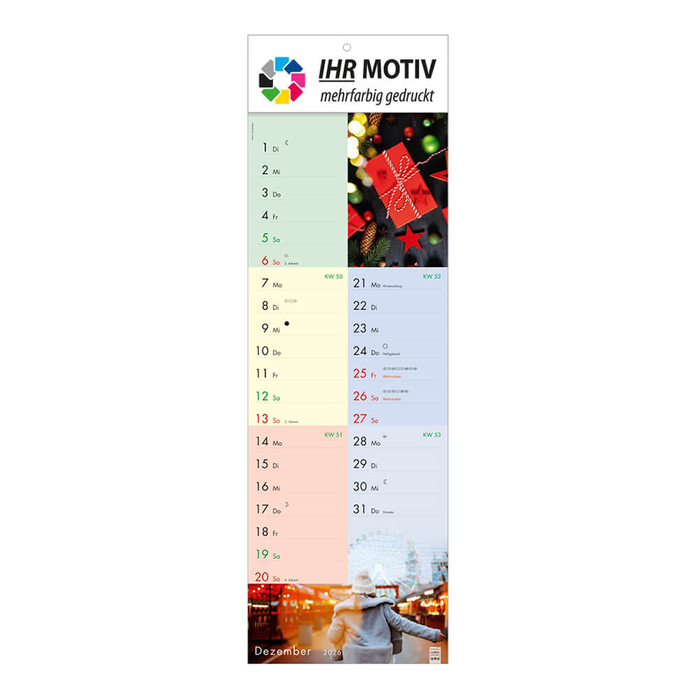 Streifenkalender fit und gesund Monat Dezember