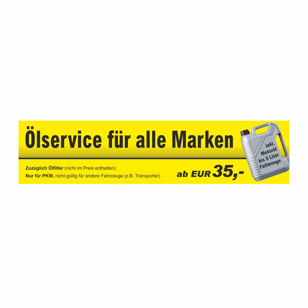 Vorschau: Werbebanner Ölservice, 300 x 70 cm