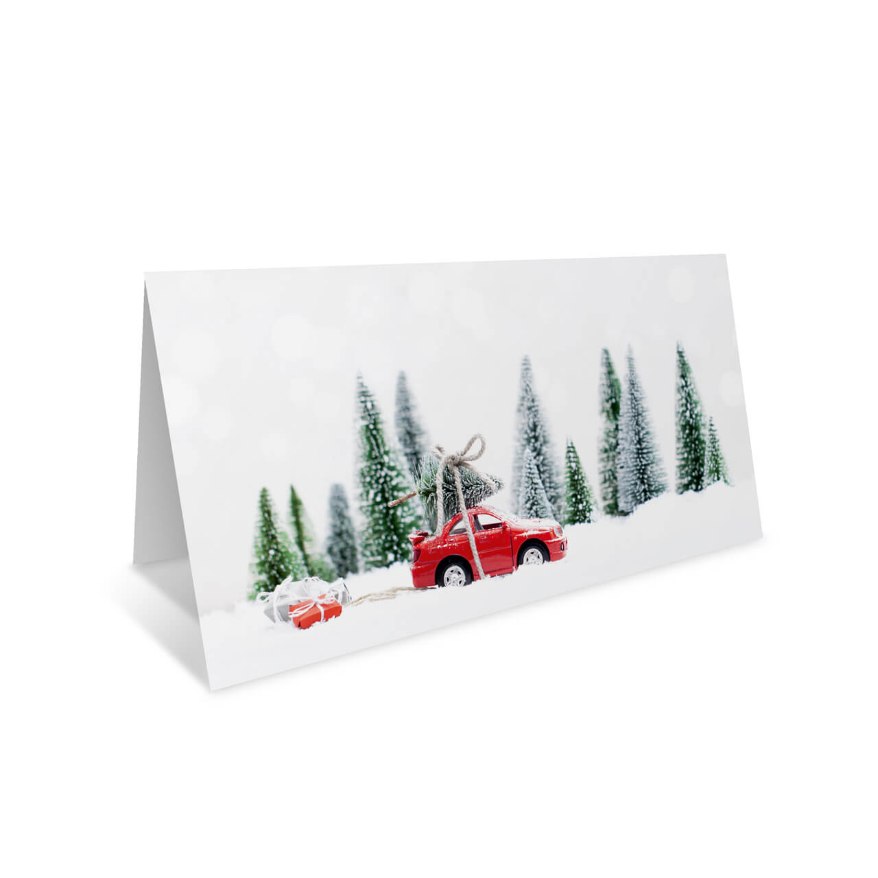 Vorschau: Weihnachts-Klappkarte, Motiv Wald