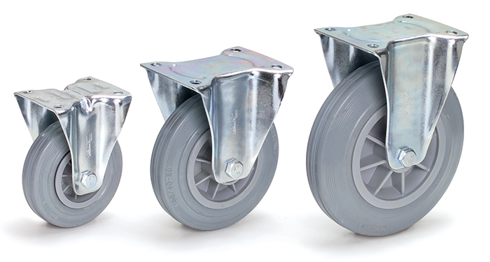 Fetra Bockrolle 125 x 38 mm mit Vollgummi-Bereifung