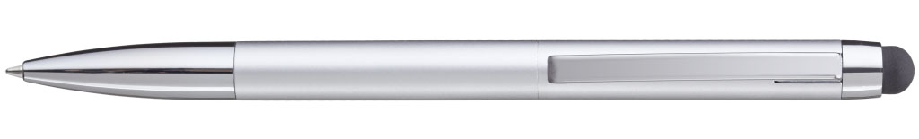 SLIDE TOUCH Druckkugelschreiber silber Clip vorne
