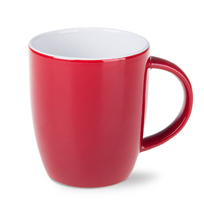 Mini Specta Tasse aus Keramik rot/weiß