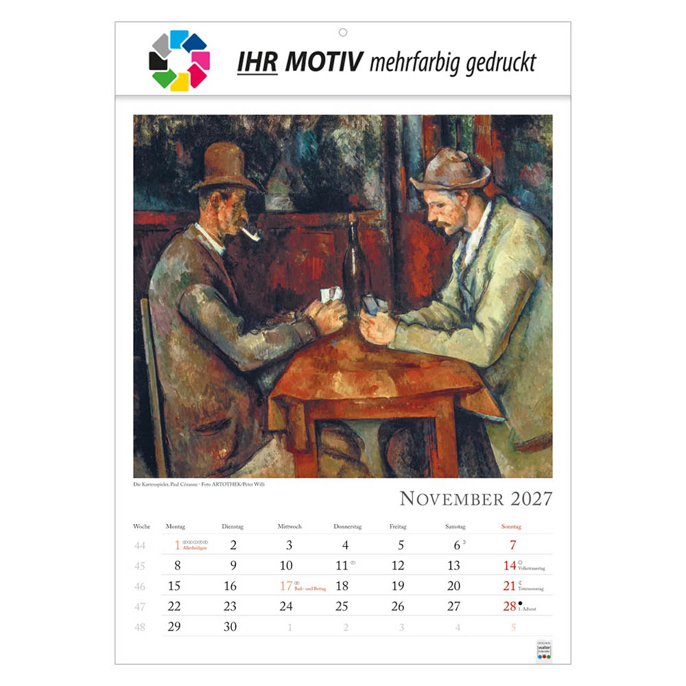 Bildkalender Kunstkalender, Ausgabe 2027 Monat November