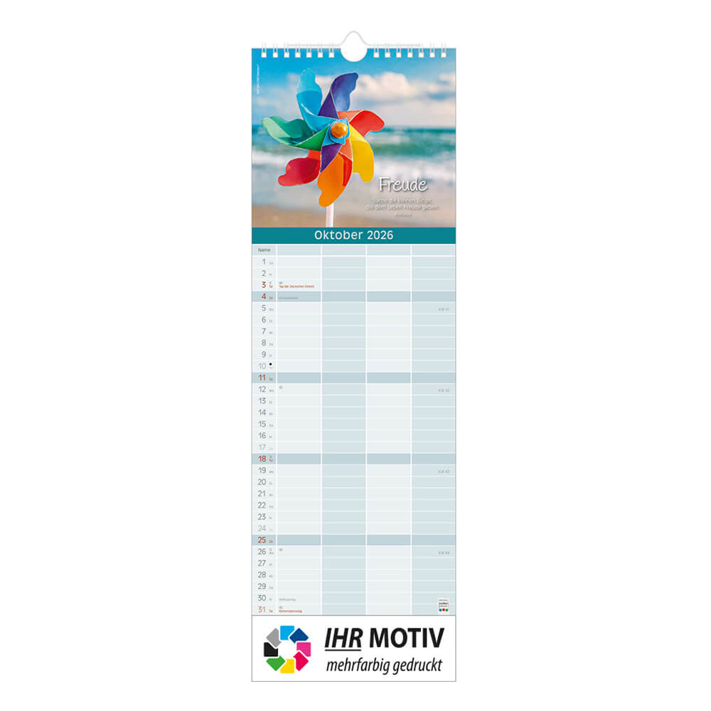 Streifenkalender Ein schönes Jahr Monat Oktober