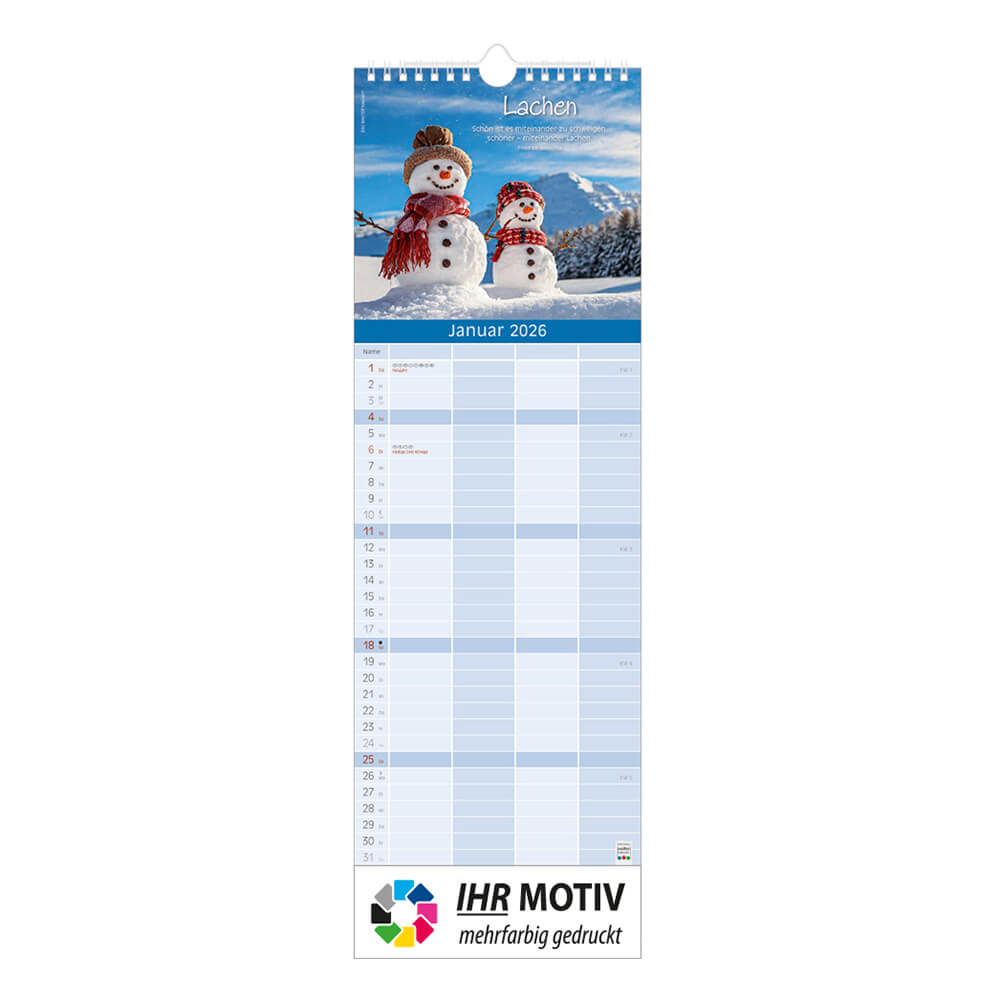 Streifenkalender Ein schönes Jahr Monat Januar