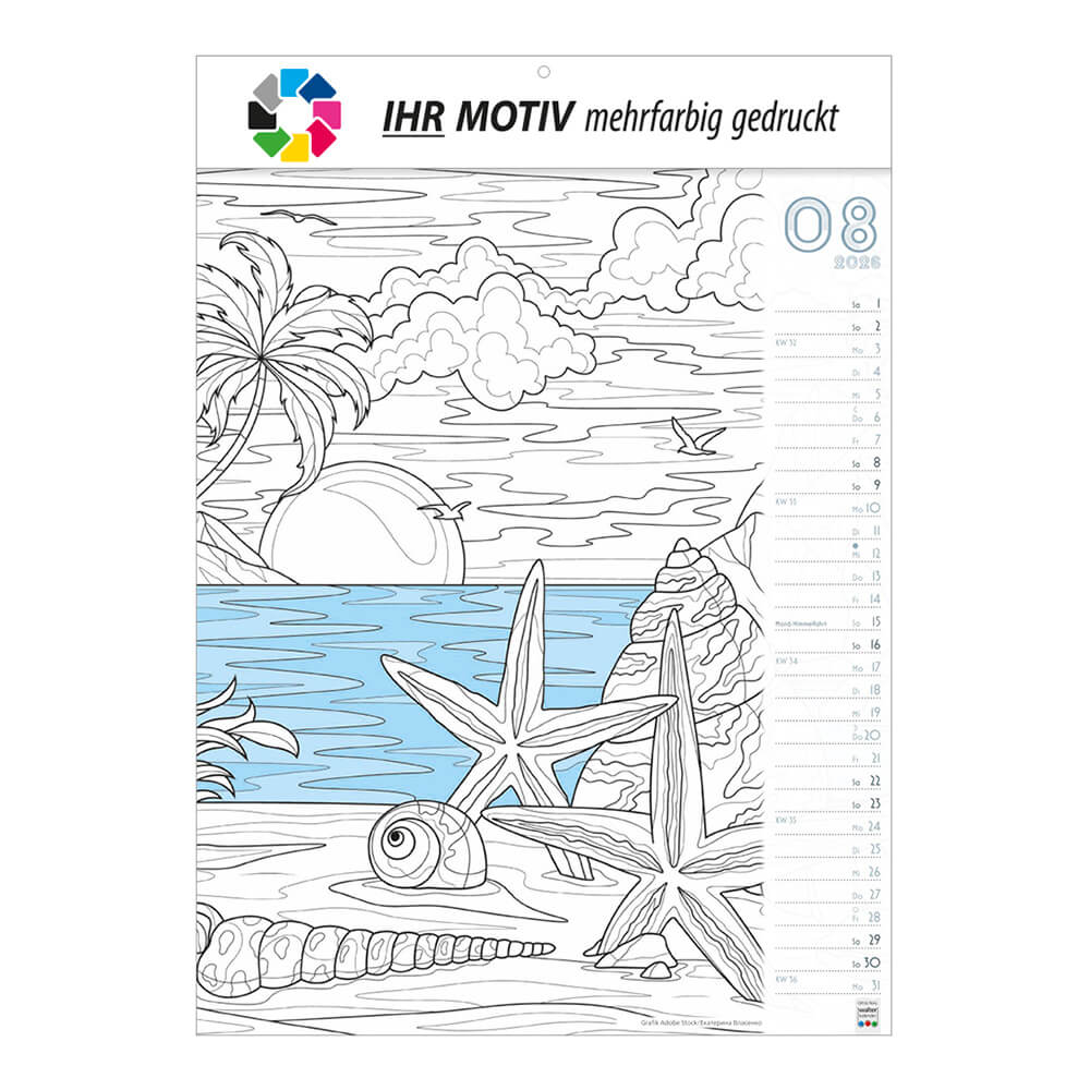 Wandkalender Nimm dir MALZEIT Monat August