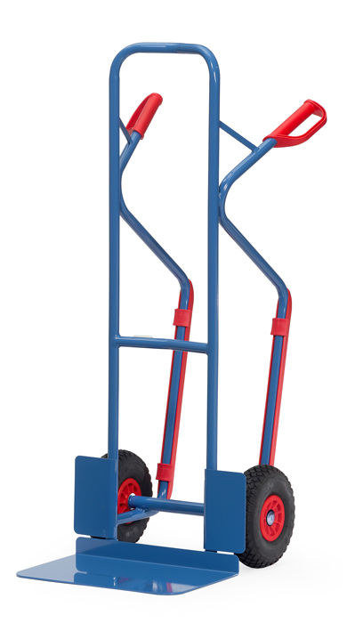 Vorschau: Fetra Stapelkarre PU-Räder 260 x 85 mm bis 300 kg Höhe 1300 mm Gleitkufen breite Schaufel