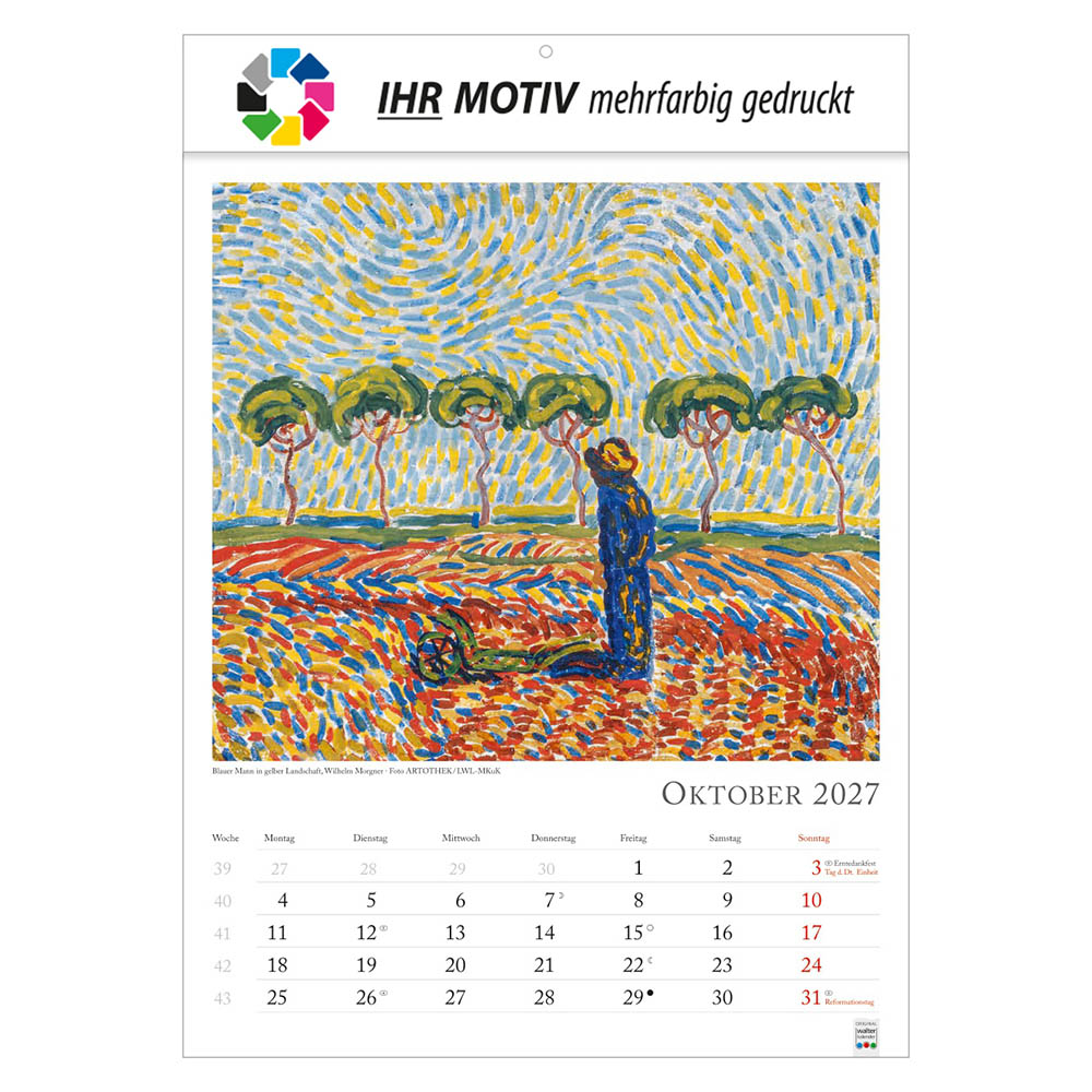 Bildkalender Kunstkalender, Ausgabe 2027 Monat Oktober
