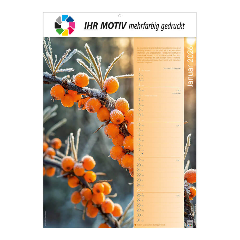 Wandkalender Erlebniswelt der Düfte Monat Januar