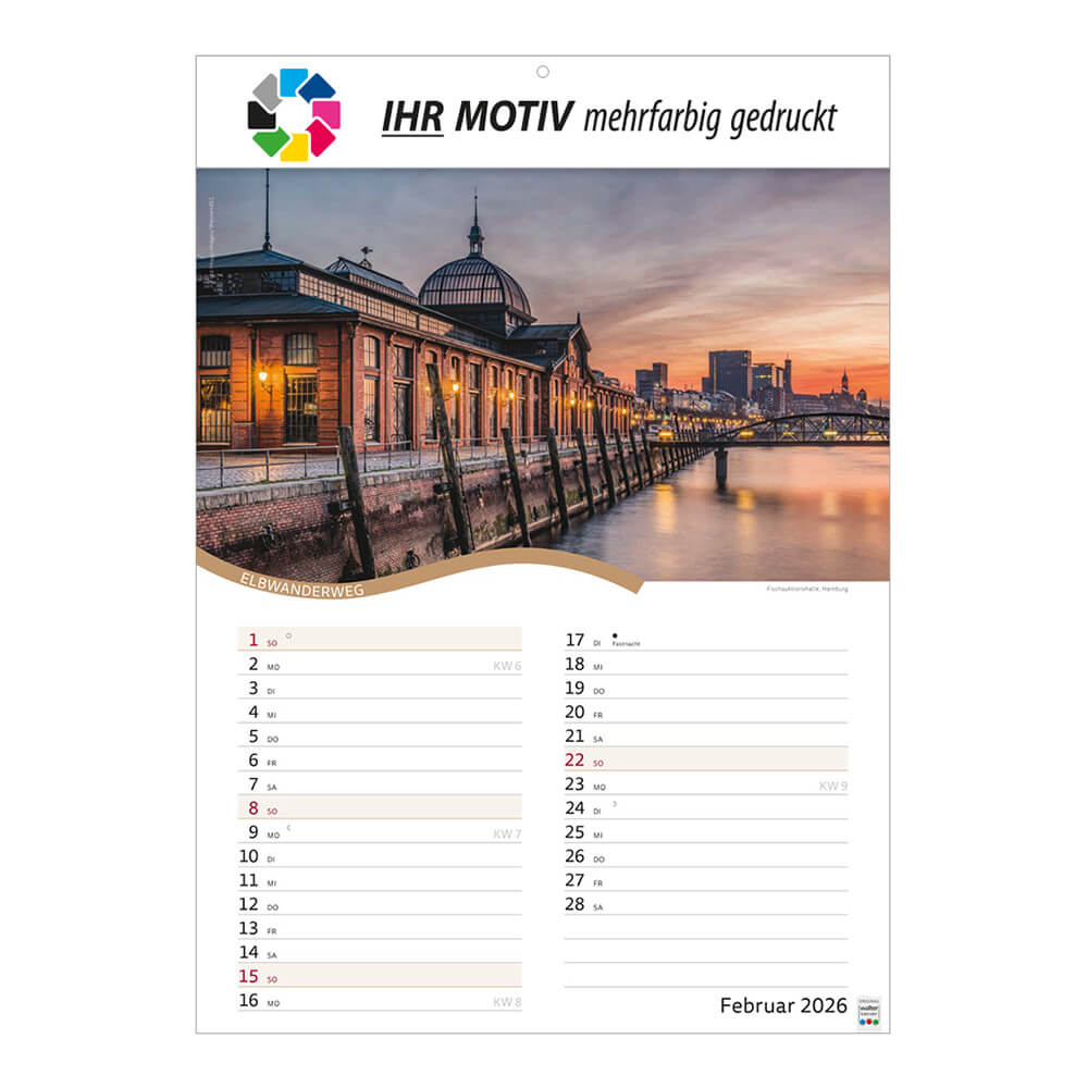 Bildkalender Rad- und Wanderwege Monat Februar