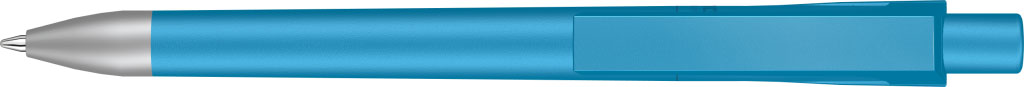 CHECK SI Druckkugelschreiber cyan Clip vorne