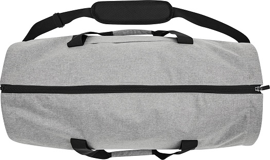 Reisetasche Milano mit integriertem Kleidersack grau-schwarz Tragekurt von oben