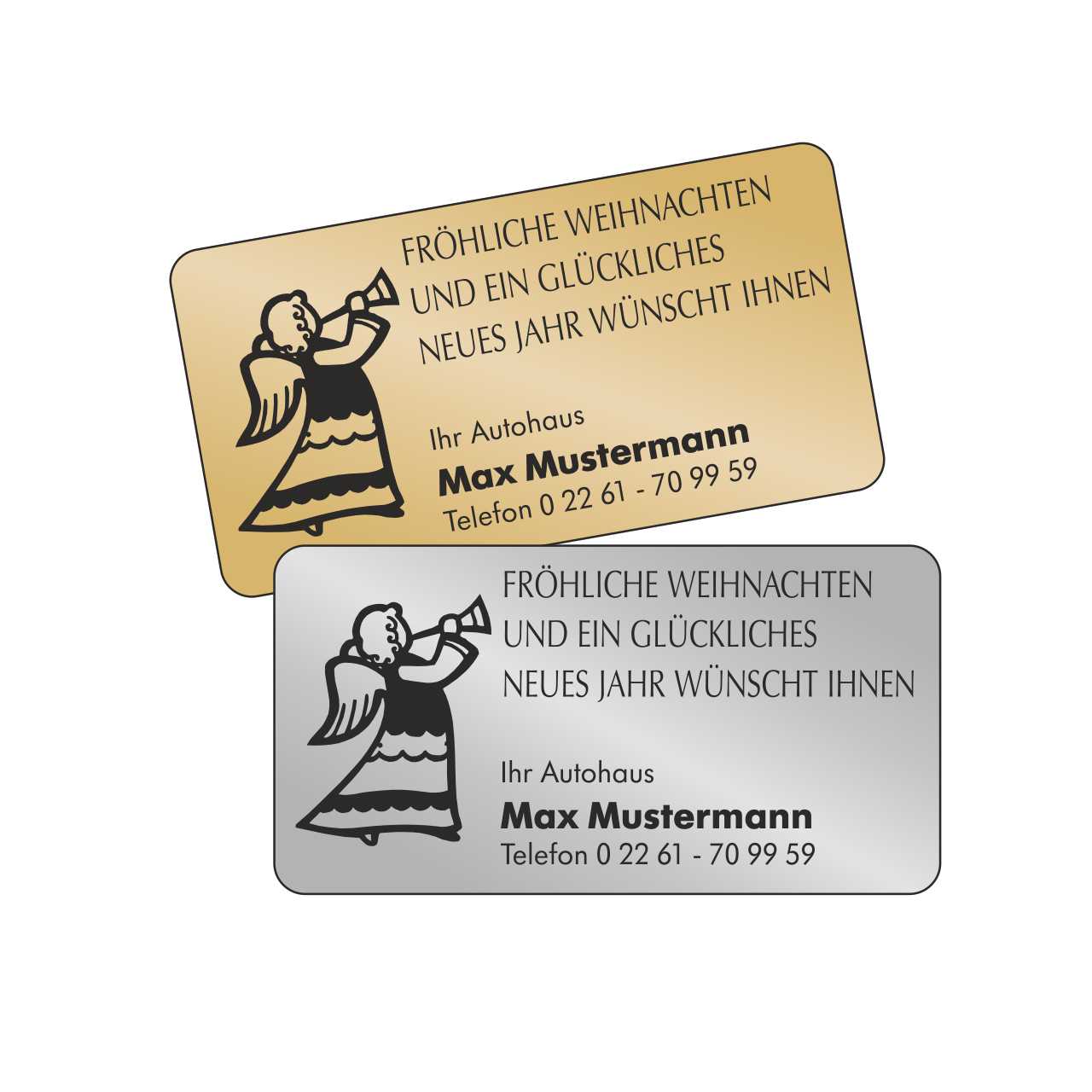 Vorschau: Weihnachts-Aufkleber, Motiv Posaunen-Engel