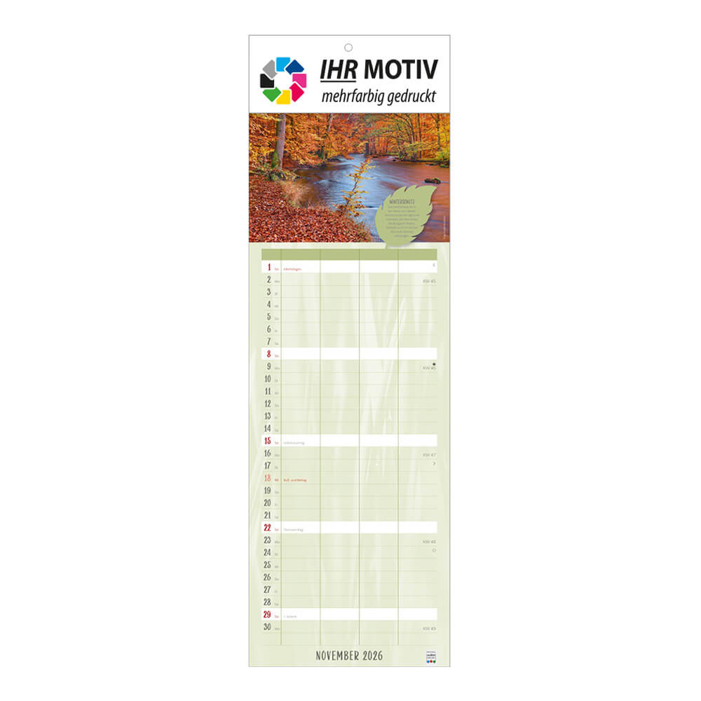 Streifenkalender Naturliebe Monat November
