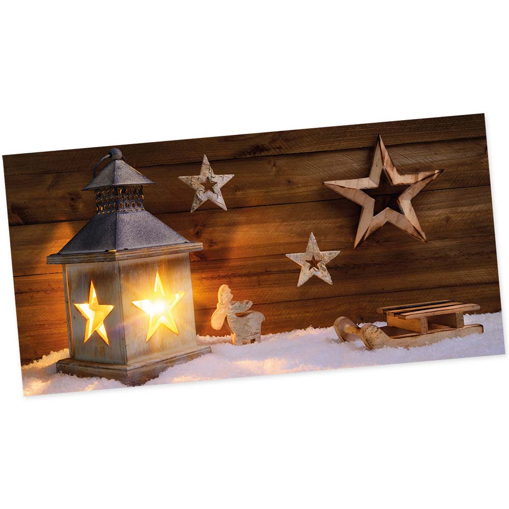 Vorschau: Weihnachts-Postkarte, Motiv Laterne